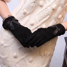 WARMEN Brand Ladies Genuine Nappa & Suede Leather Fleece Lined Gloves L065NC