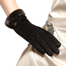 WARMEN Brand Ladies Genuine Pigskin Suede Leather Fleece Lined Gloves 2 colors available L129NC