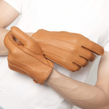 ELMA Brand Men's Deerskin Leather Winter Driving Cashmere Lined Gloves 3 colors available EM012WR