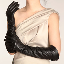 WARMEN Brand Ladies Opera Long Luxury Nappa Leather Gloves with Buttons L007NN